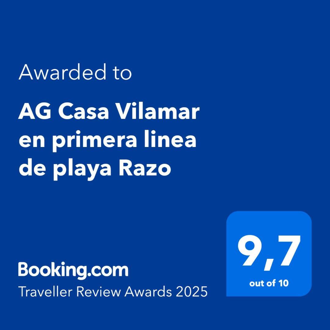 Ag Casa Vilamar En Primera Linea De Playa Razo Razo da Costa Exterior foto